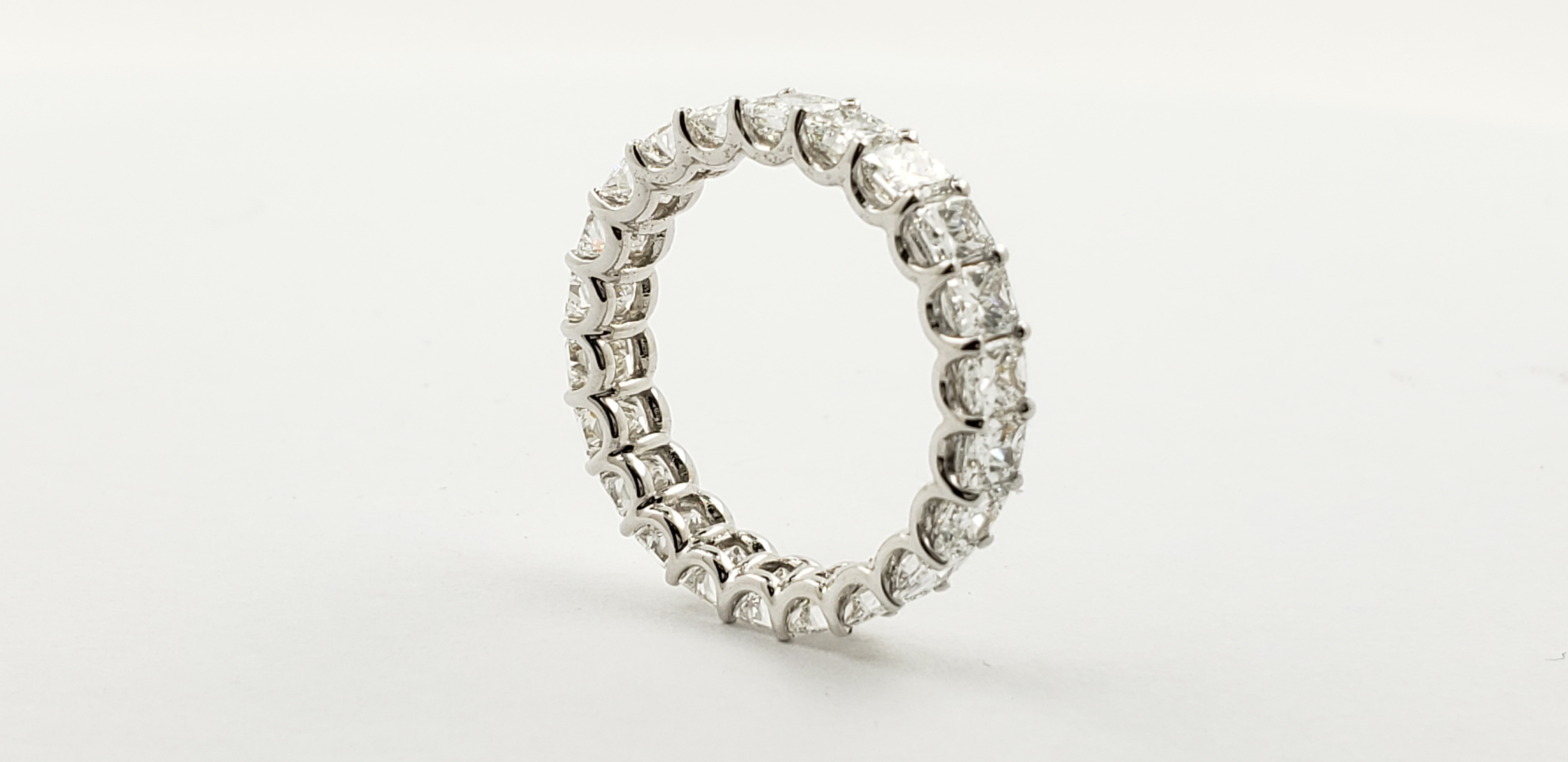 U-Cut Radiant Shape Eternity Band